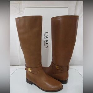 Lauren Ralph Lauren Tan Over the Knee Boots